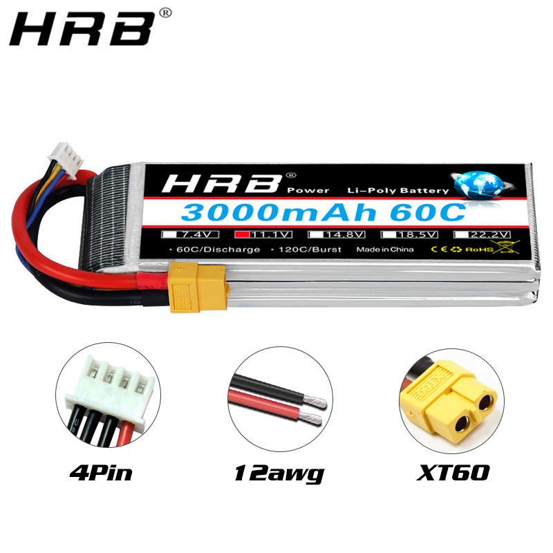 4S Lipo Battery 14.8V 6000Mah - HRB lipo Pil 2S 3S 4S