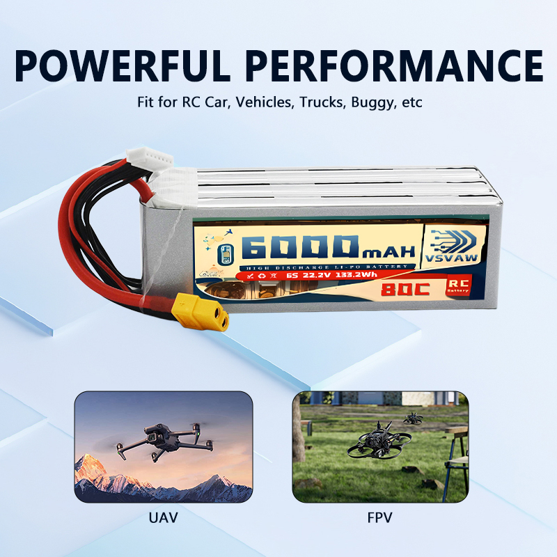 VSVAW 6S Lipo Pil 6000mAh 22.2 - 6S Lipo Battery 22.2V 5000Mah incelemesi ve fiyatı